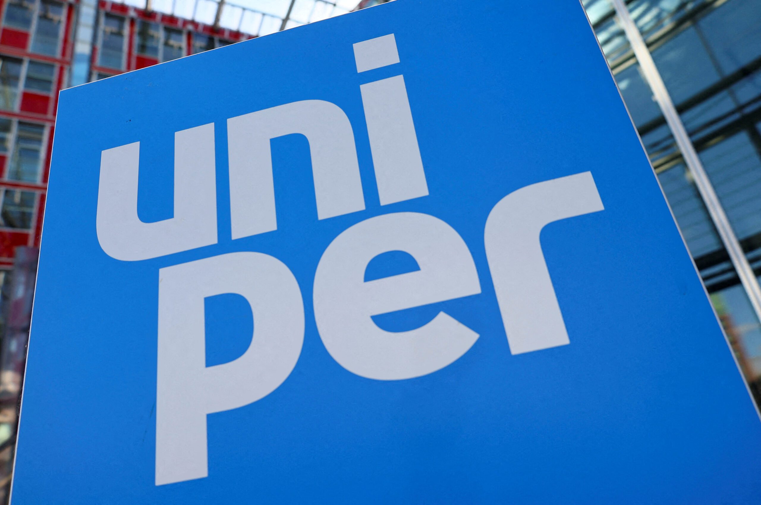 FILE PHOTO: Logo of Uniper is pictured at the company