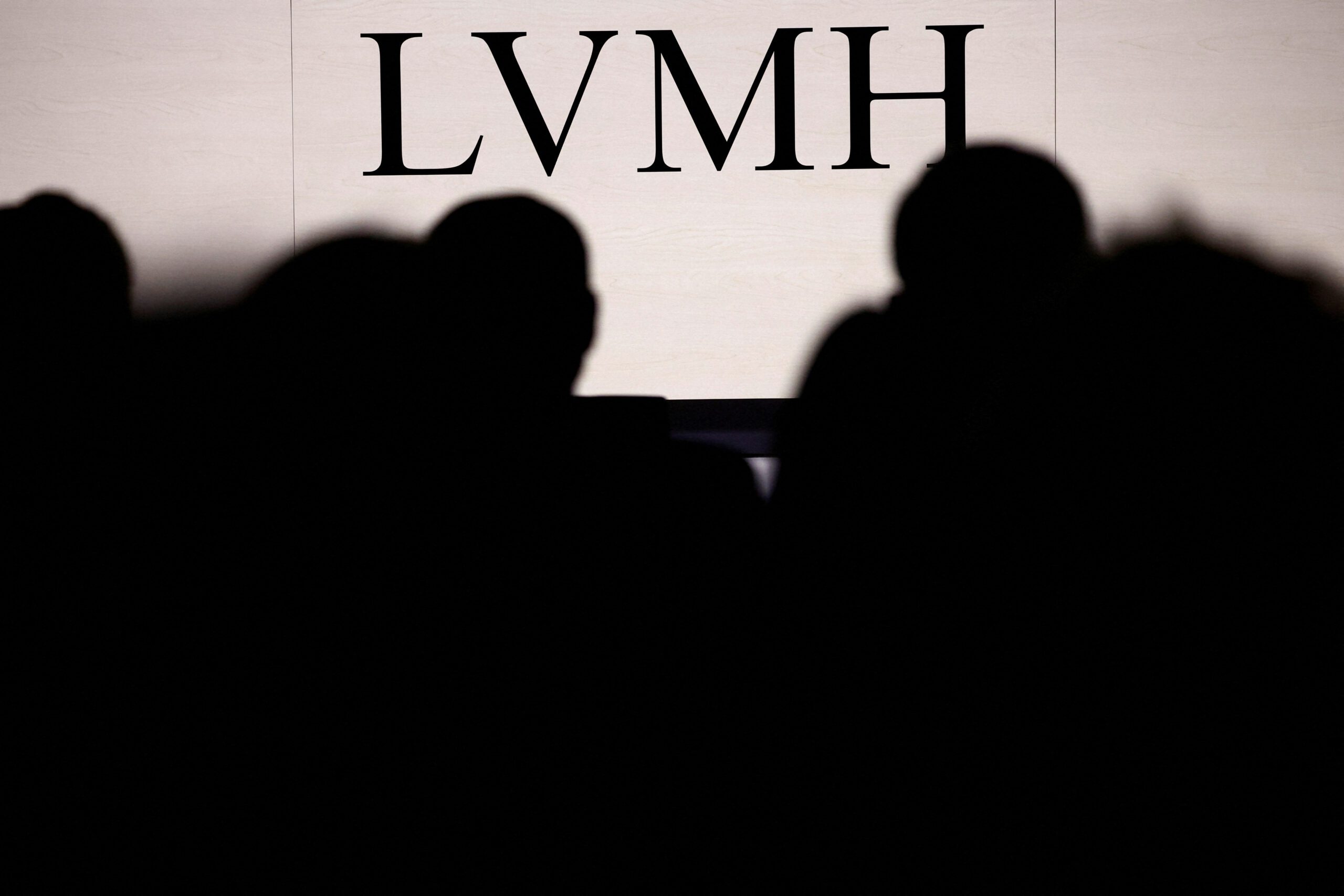 The logo of LVMH is seen during the annual shareholders meeting of LVMH Moet Hennessy Louis Vuitton in Paris, France, April 18, 2024. REUTERS/Sarah Meyssonnier