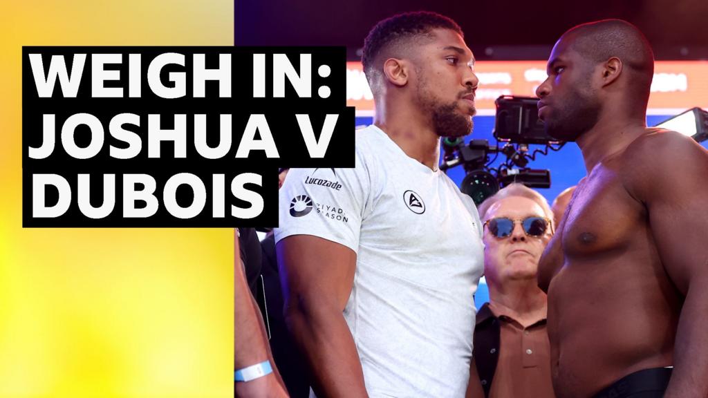 Joshua and Dubois face off at Trafalgar Square weigh-in