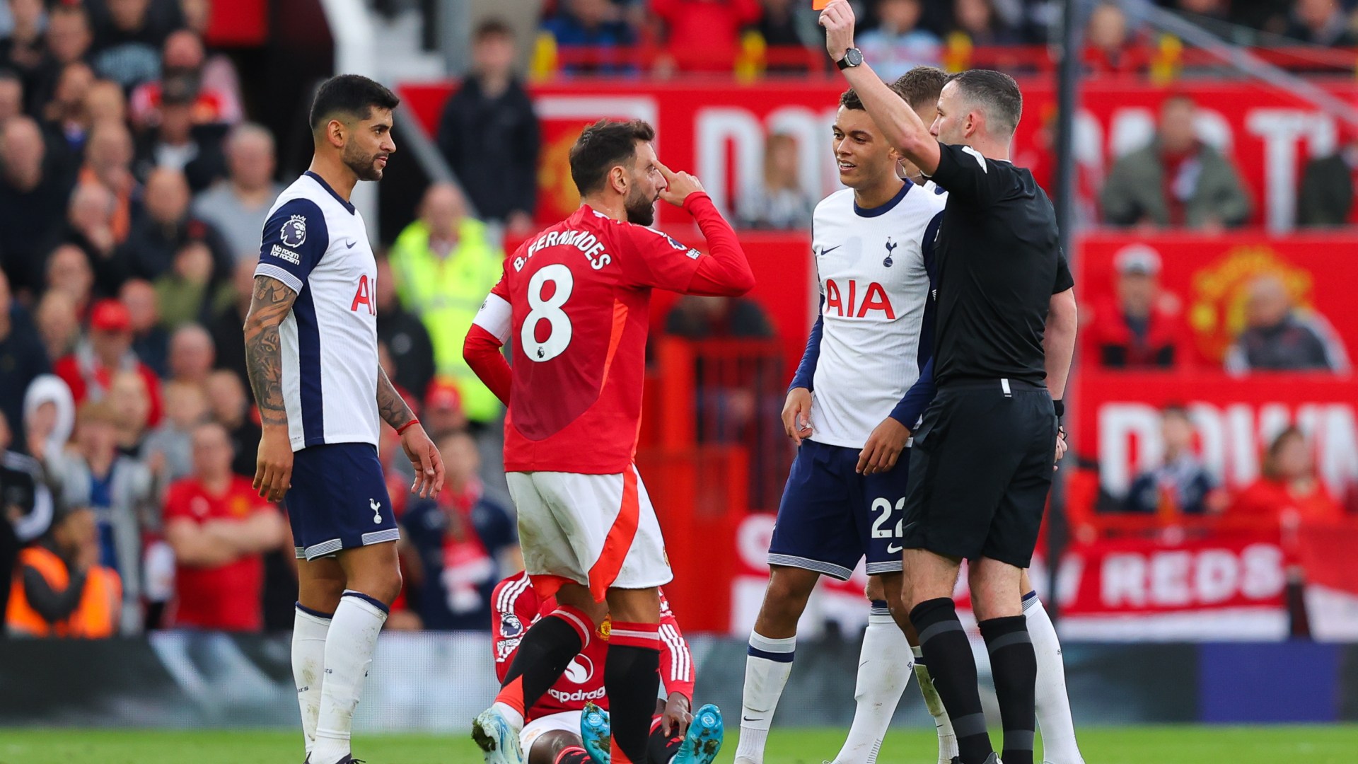 Premier League releases 25-word statement on controversial Bruno Fernandes red card during Man Utd thumping by Tottenham