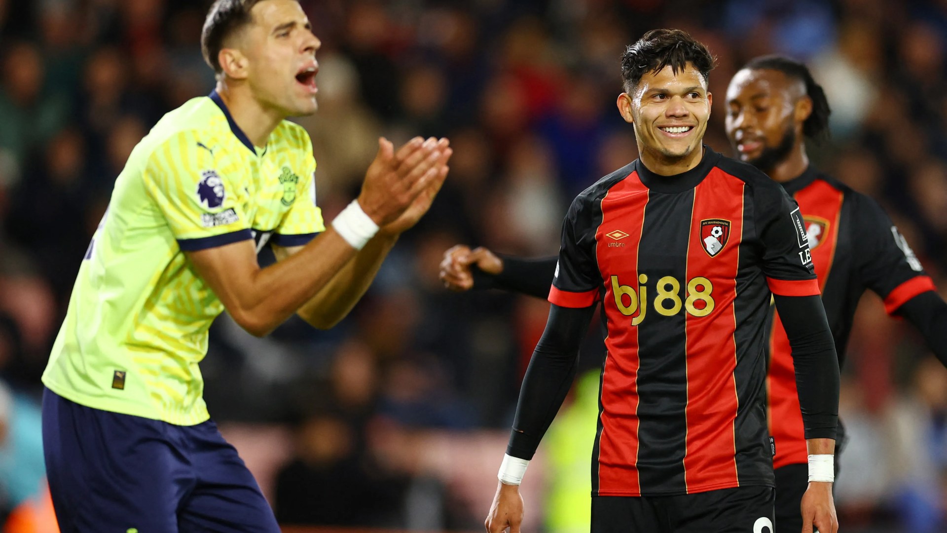 Brutal Bournemouth announcer cheered as he informs Southampton fans their last train home is cancelled after hammering