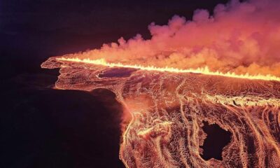 New volcanic eruption in Iceland brings video of lava spewing from miles-long fissure on Reykjanes peninsula