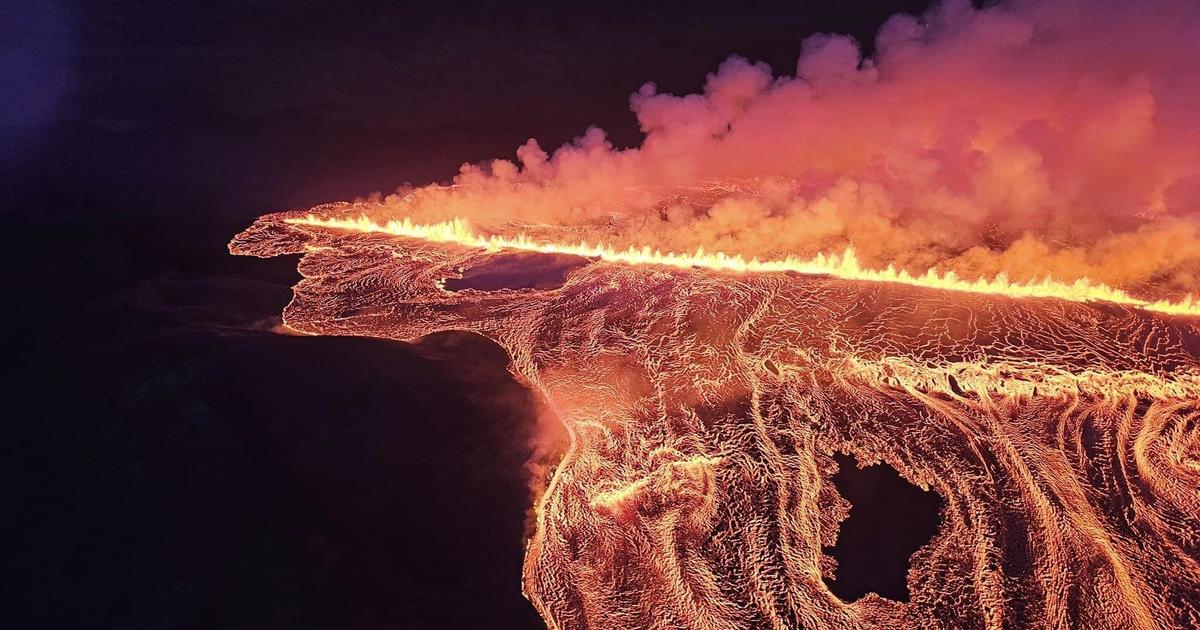 New volcanic eruption in Iceland brings video of lava spewing from miles-long fissure on Reykjanes peninsula