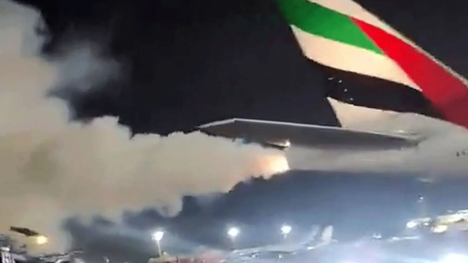 Watch moment smoke & flames spit from Boeing 777’s engine in front of shocked ground crew as passengers waited to board