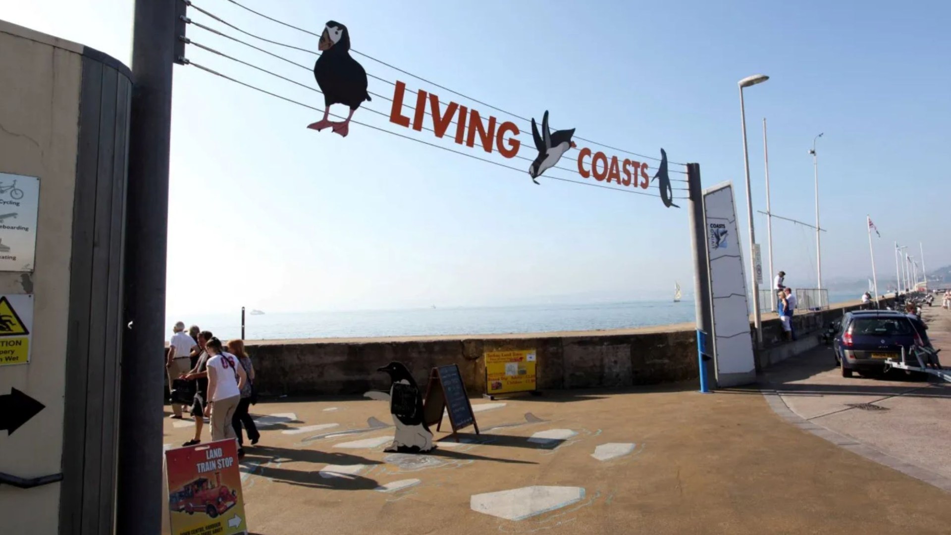 Inside crumbling abandoned zoo with stained water tanks & ripped murals - as 7ft steel privacy fence keeps out intruders