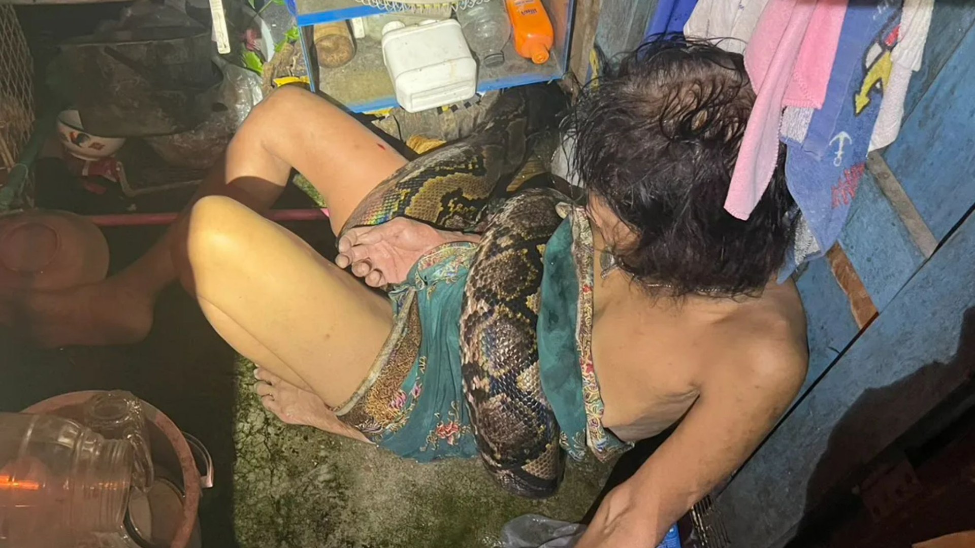 Horror moment gran is attacked by deadly 13ft python as bodycam shows beast try to squeeze life out of her in 4hr ordeal