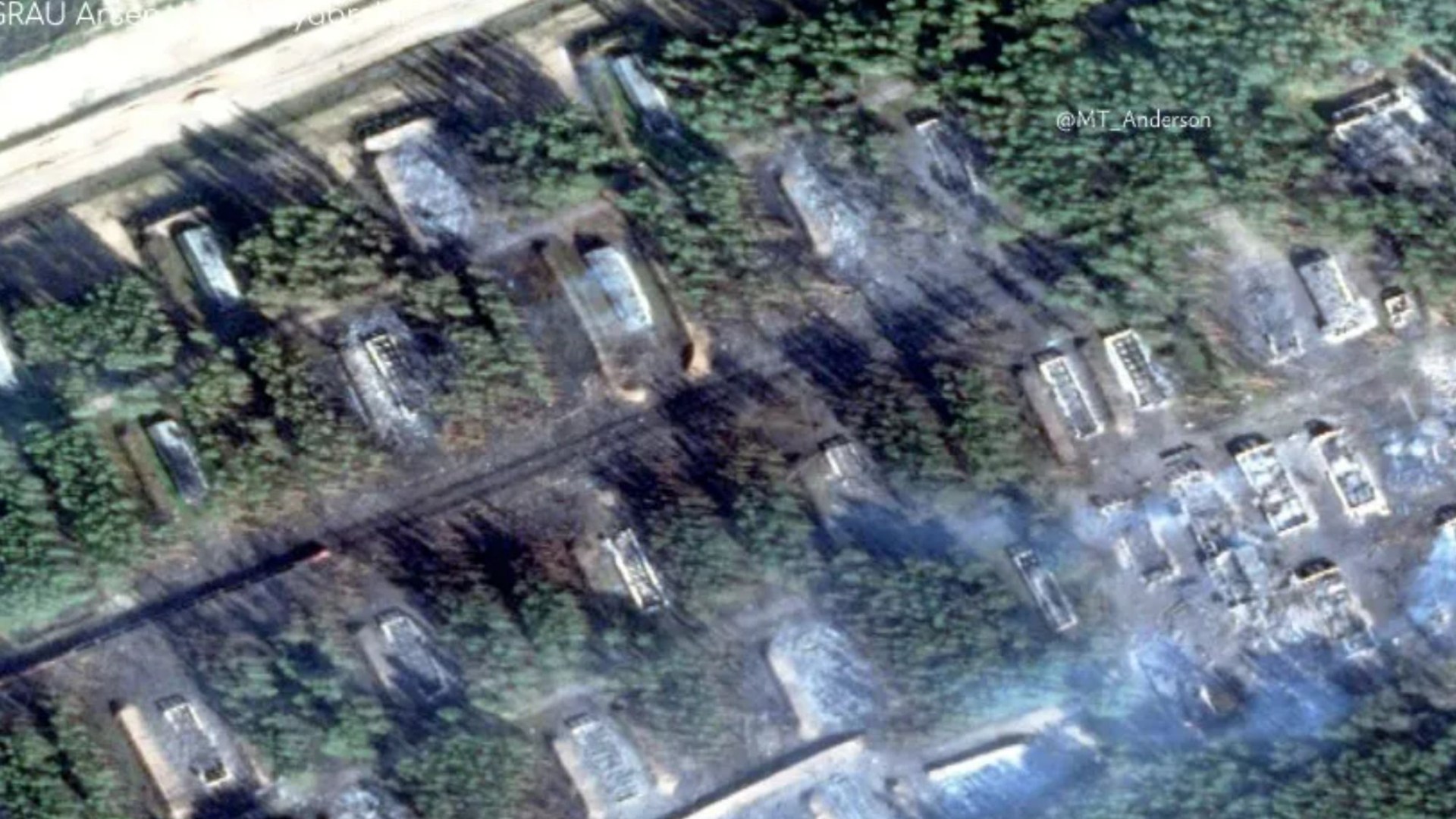 Satellite pics show scorched earth devastation after Ukraine’s biggest strikes blew up 58 buildings & ammo trains – The Sun