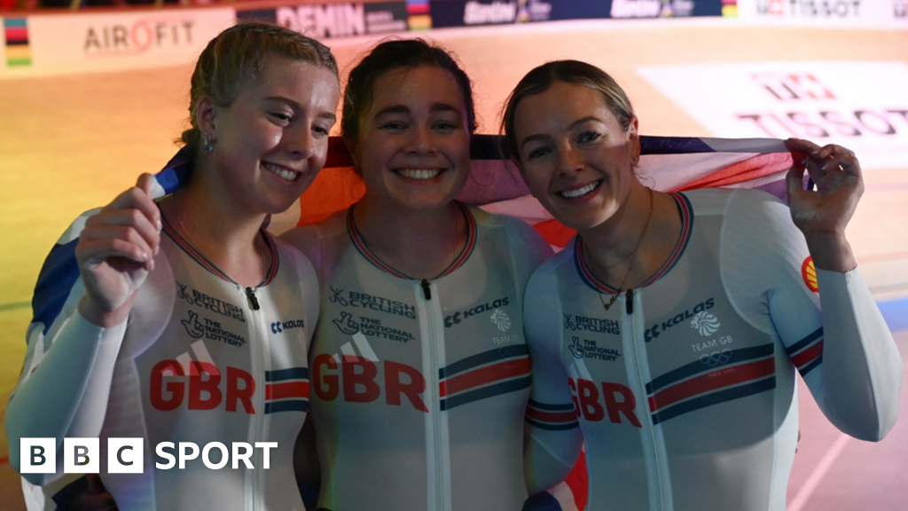 Track World Championships: British cycling trio win women's team sprint gold