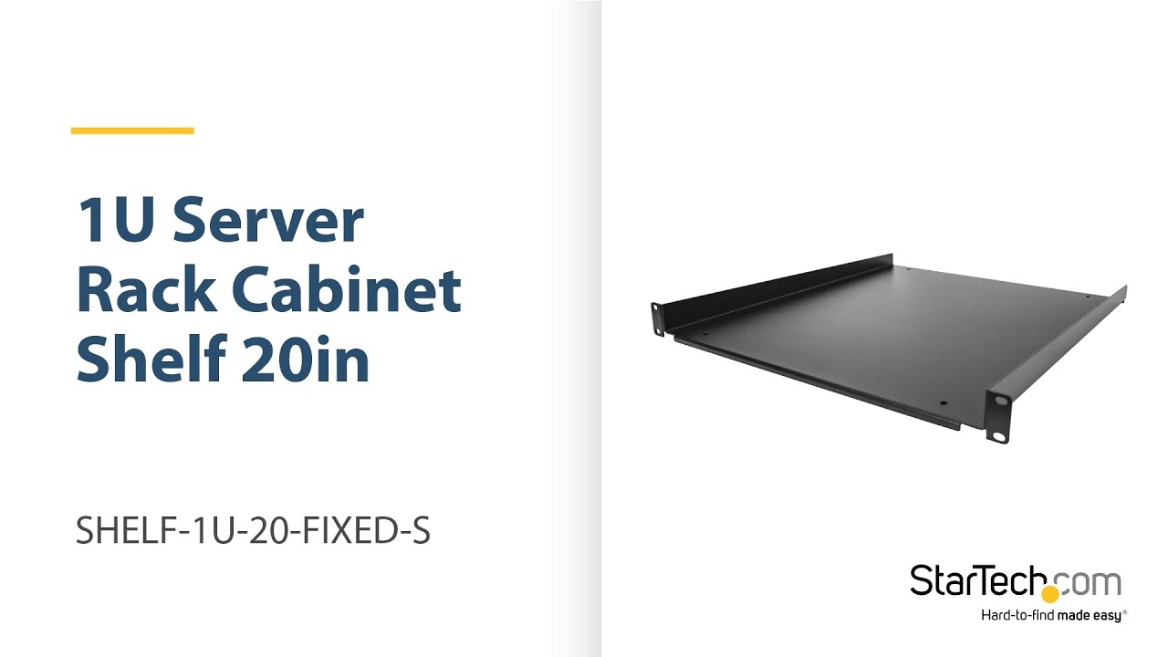 1U Server Rack Shelf  - SHELF-1U-20-FIXED-S | StarTech.com