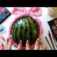 ASMR Makeup on Watermelon🍉 (No talking)