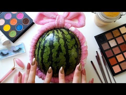 ASMR Makeup on Watermelon🍉 (No talking)