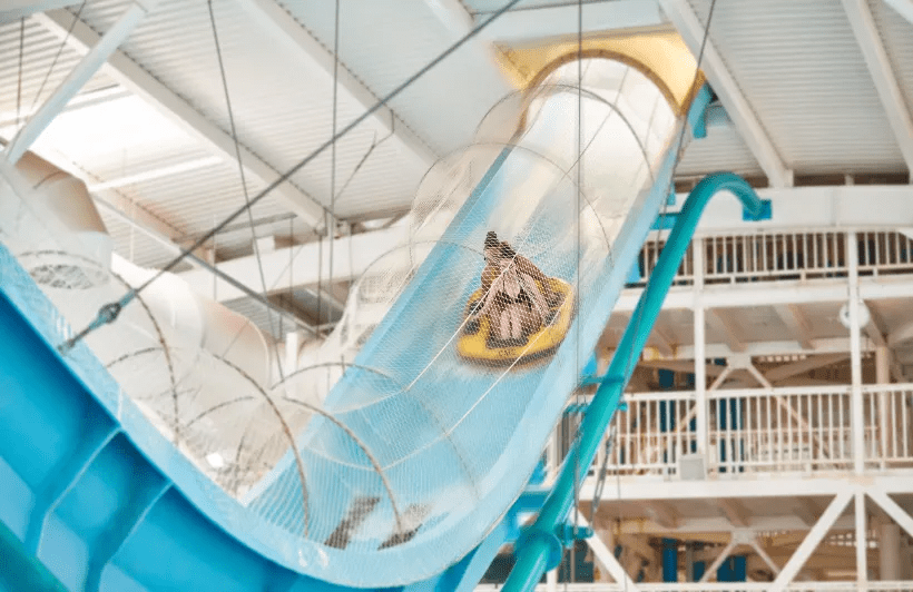 Minehead Splash Waterworld is home to water flumes and rides