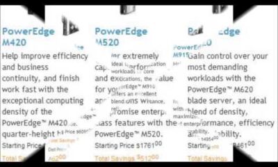 Dell Blade Server Cost (PowerEdge M420, M520, M620, M820, M910, M915)