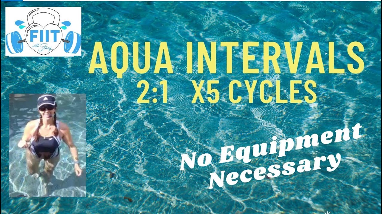 Aqua Aerobic Fitness 35 min Water Workout - Intervals Cardio:Toning - No Equipment - ALL LEVELS