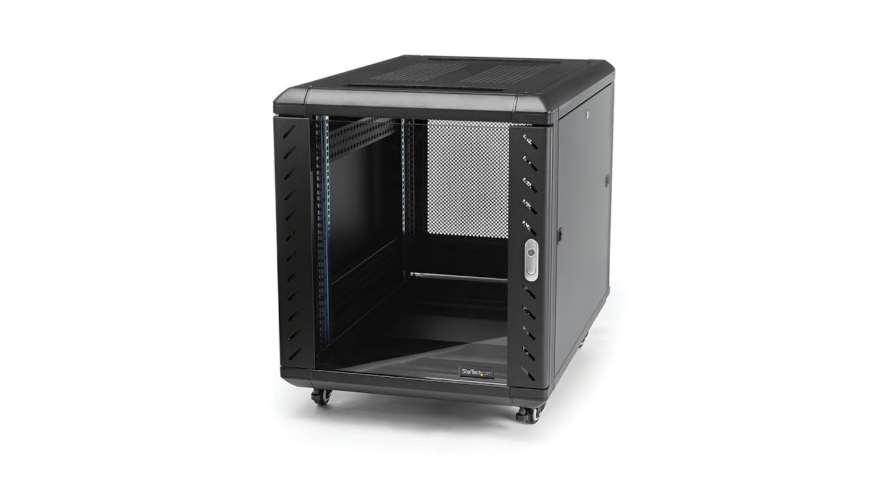 12U Knock-Down Server Rack Cabinet with Casters - RK1236BKF | StarTech.com