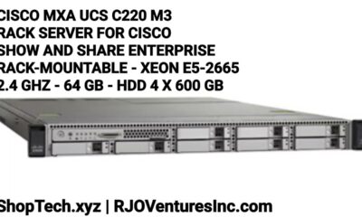 CISCO MXA UCS C220 M3 RACK SERVER - RACK-MOUNTABLE - XEON E5-2665 2.4 GHZ - 64 GB - HDD 4 X 600 GB