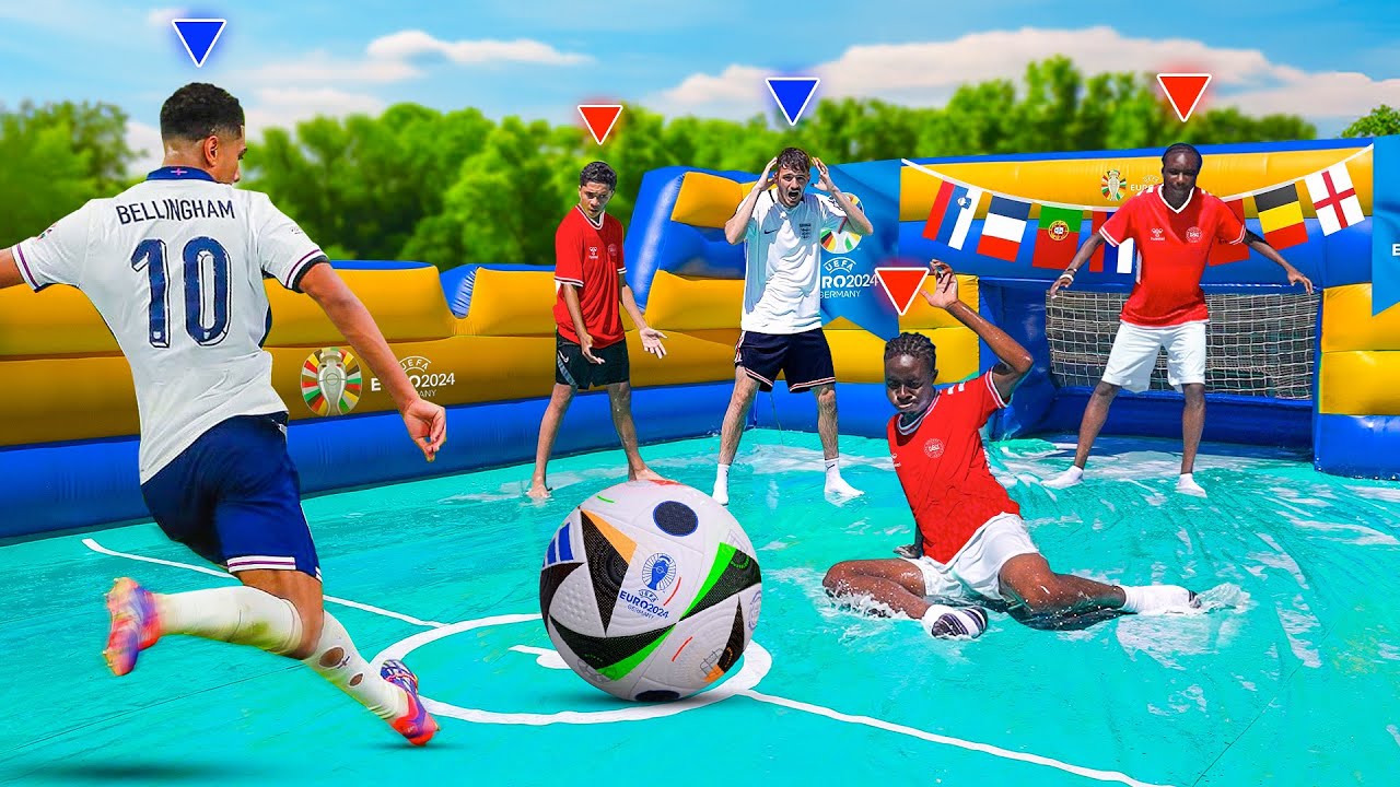 EURO 2024 SLIP N SLIDE FOOTBALL MATCH!!