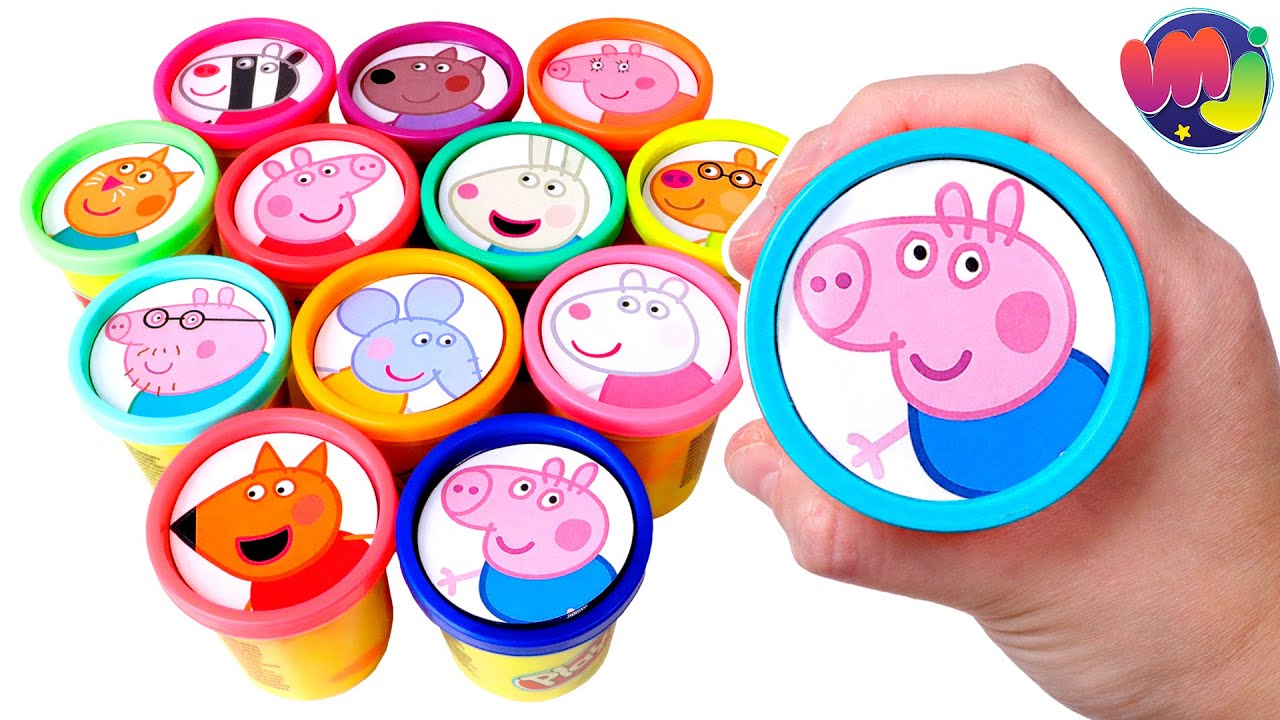 SORPRESAS DIVERTIDAS de PEPPA PIG y PLAY DOH 🌈 🐷 🎉  Videos de Peppa Pig para niños