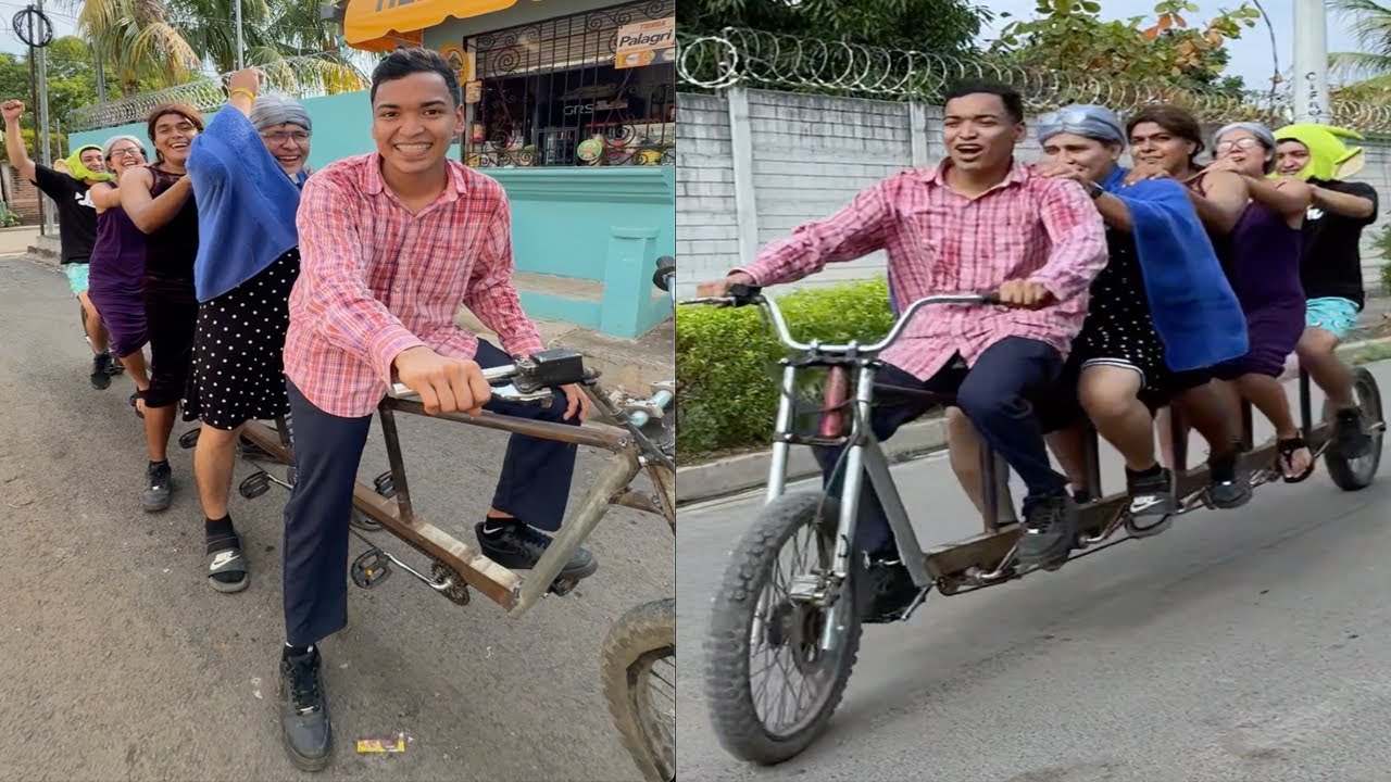 LA BICICLETA LARGA FAMILIAR DE LARIN | NUEVOS VIDEOS DE ALFREDO LARIN Y SUS AMIGOS |  HUMOR LATINO