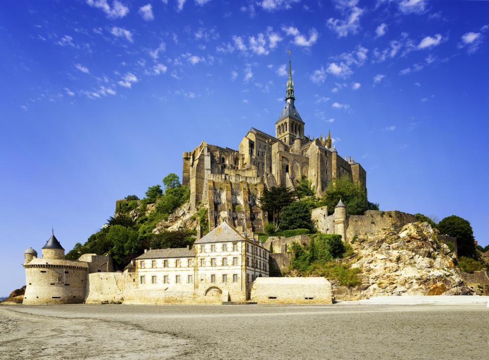 Mont-Saint-Michel is one of the region's most famous attractions, located in the bay shared by Normandy and Brittany