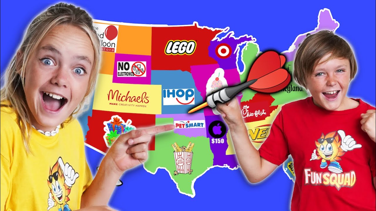 Kids Fun TV Throw A Dart At A Map Compilation!