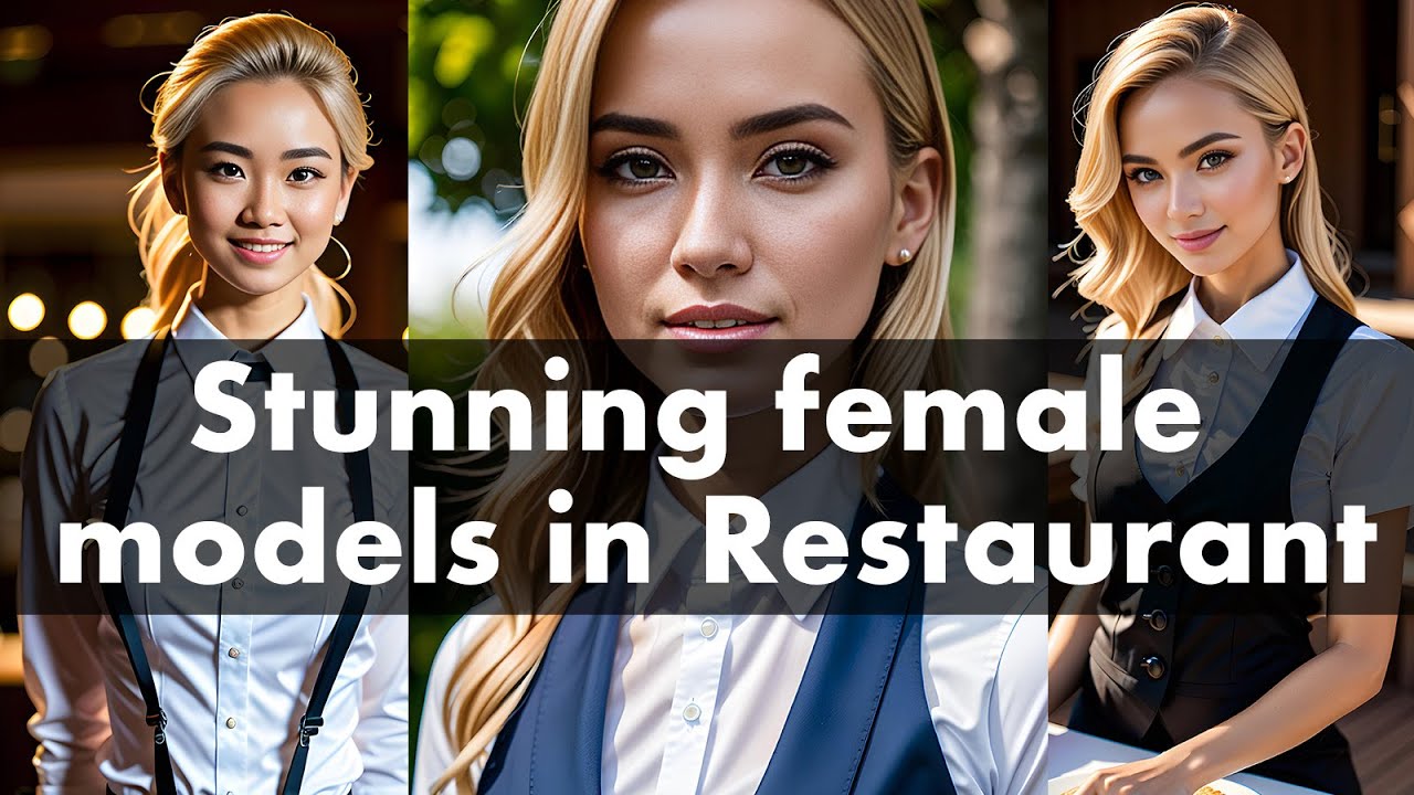 [AI Art] Female models in the restaurant 4K