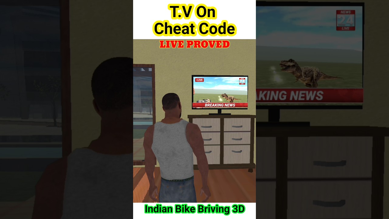 TV on cheat code live proof || Indian bike driving 3d new update #viral #youtubeshorts