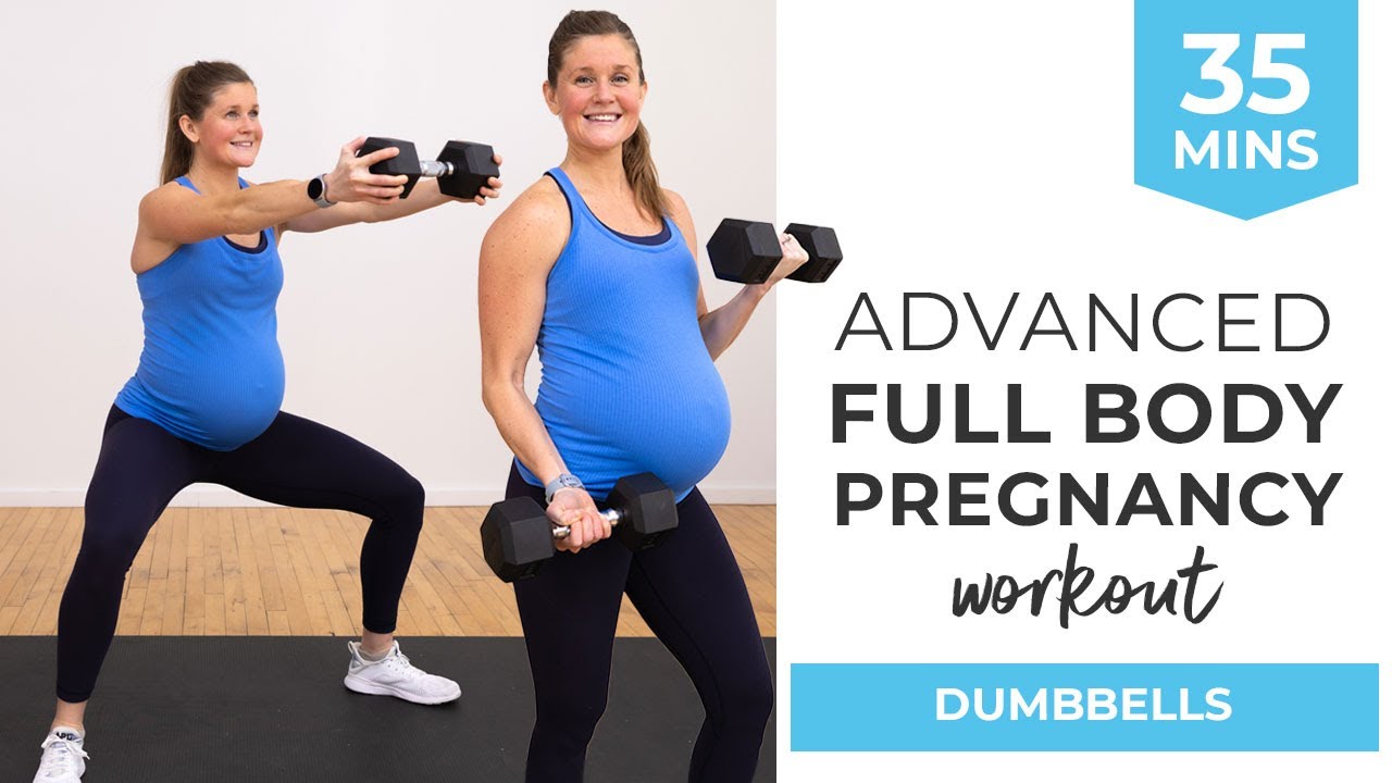 35-Minute ADVANCED Pregnancy Workout (Strength + Cardio) | Safe for ALL Trimesters