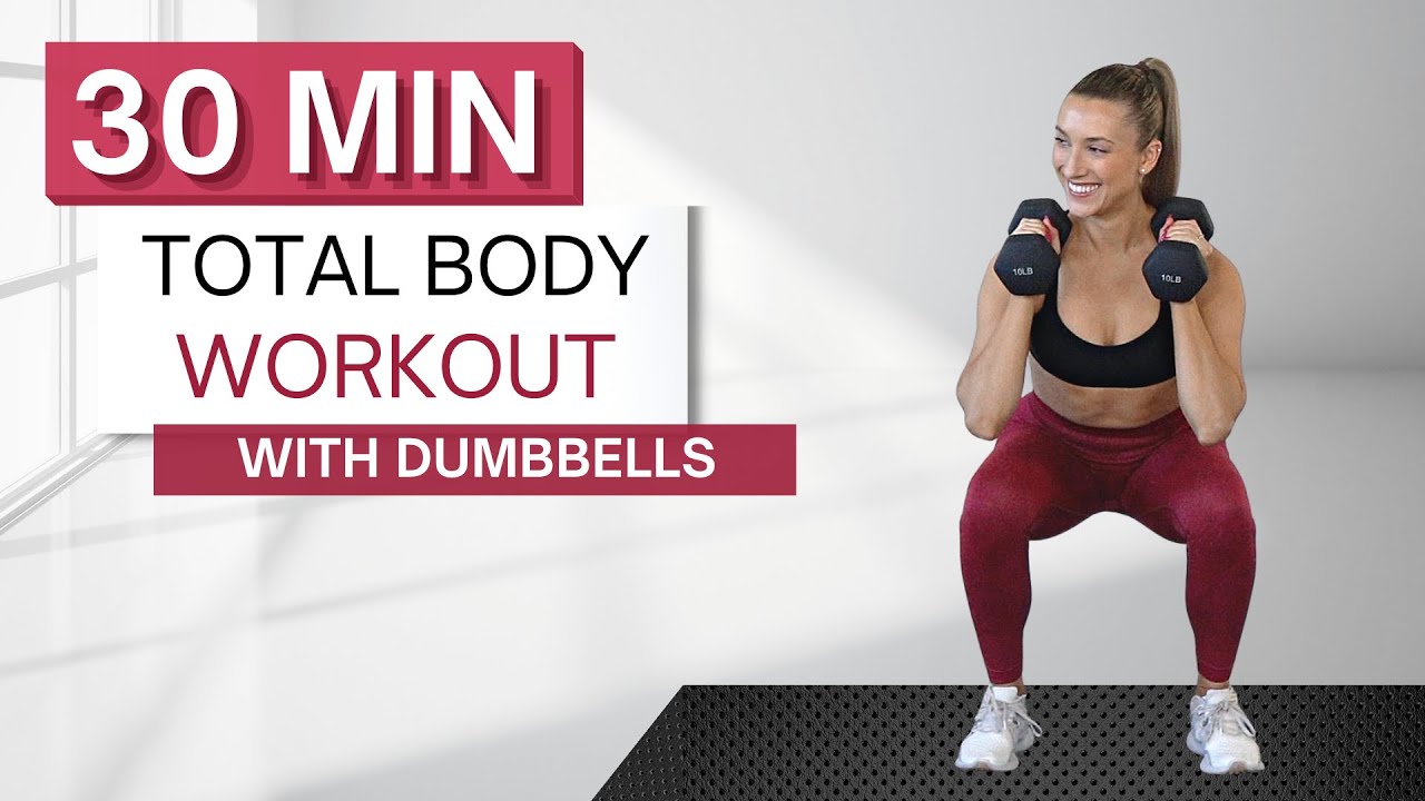 30 min SCULPT + STRENGTHEN TOTAL BODY WORKOUT | With Dumbbells (And Without) | Warm Up + Cool Down