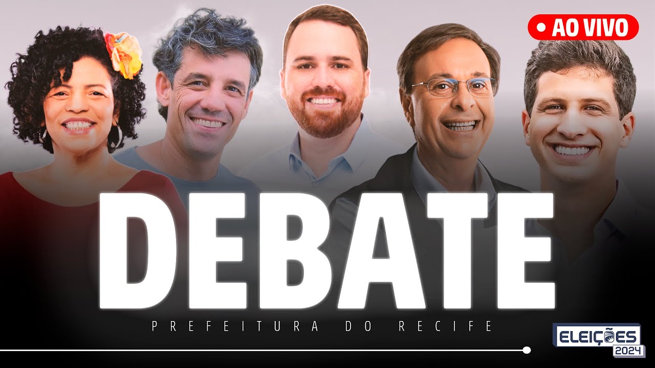 Debate TV e Rádio Jornal AO VIVO: Acompanhe debate com os candidatos à Prefeitura do Recife