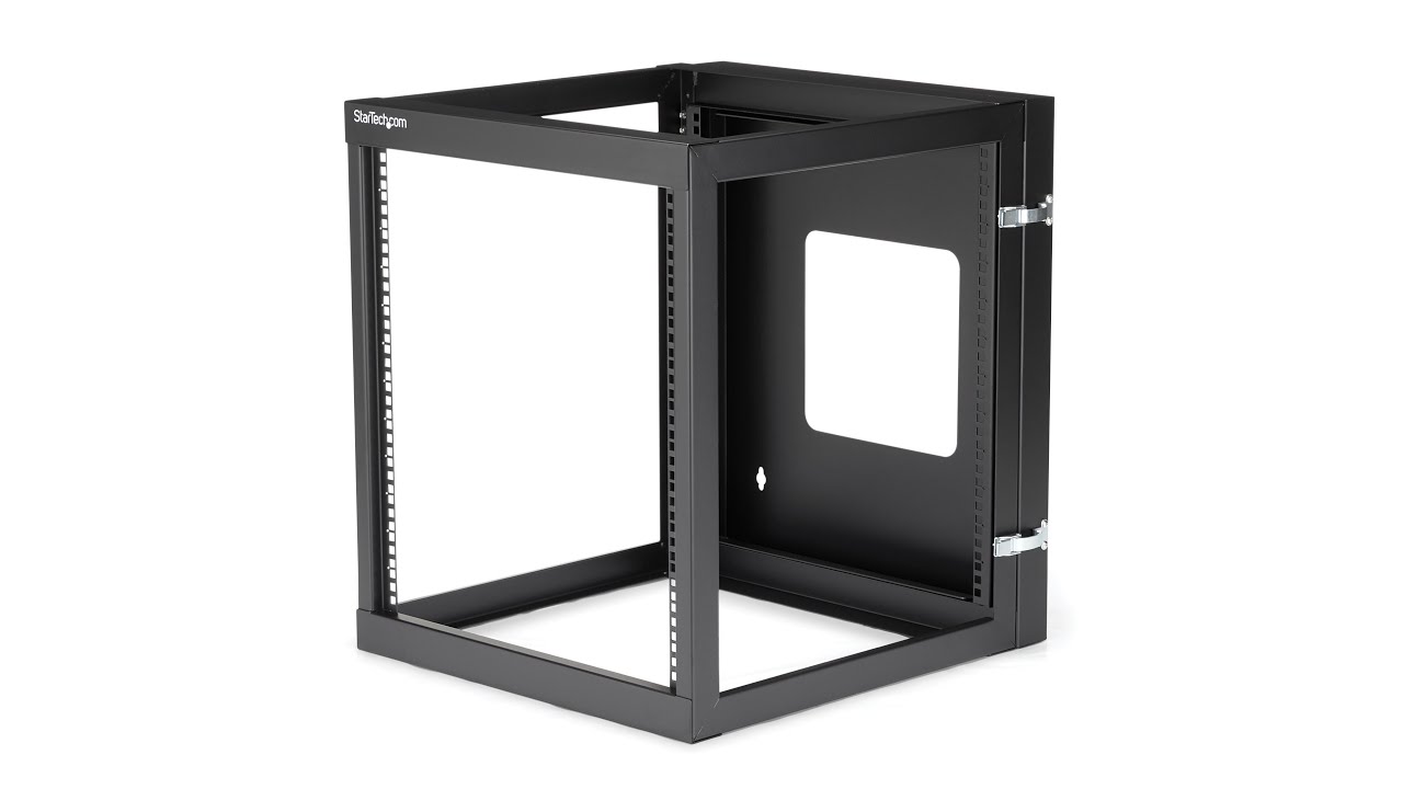 12U Hinged Open Frame Wall-Mount Server Rack - RK1219WALLOH | StarTech.com