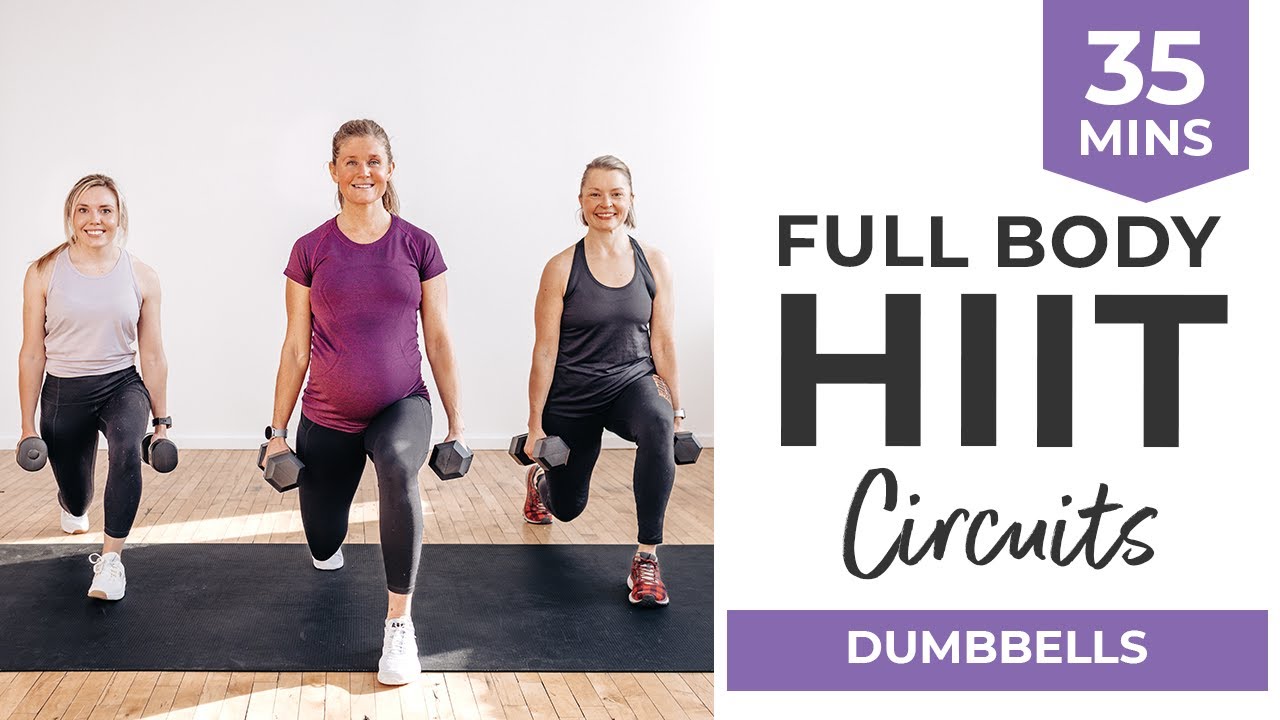 35-Minute Full Body HIIT Circuit Workout (Dumbbells)