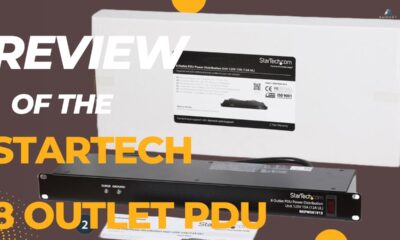 StarTech 8 Outlet Horizontal 1U Rack Mount PDU Power Strip for Network Server Racks