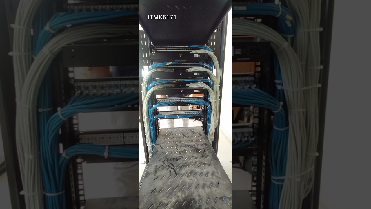 Installing 42U Network Rack | Patch Panel | cable manager| 24 port Switch  | by ITMK 🙏