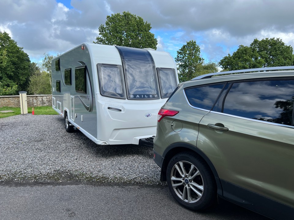 The family-of-four spend school holidays and weekends away in their caravan.