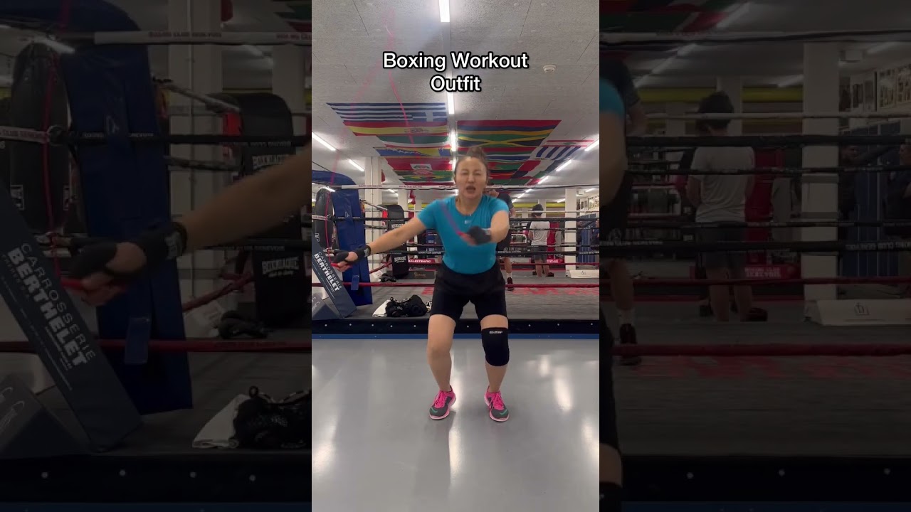 Boxing Workout Outfit! #howtowearfastfashion #fitnessfashion #womenboxing