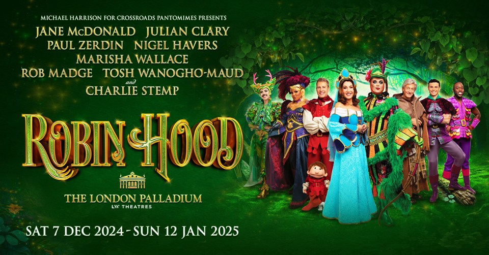 Expect a West End spectacle with stunning sets, costumes, rip-roaring comedy and incredible special effects with Robin Hood in London