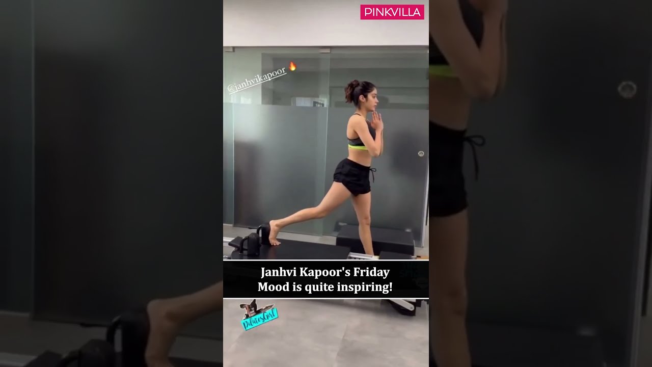 #janhvikapoor 's intense #pilates workout will definitely make you want to hit the gym rn!🥵 #shorts