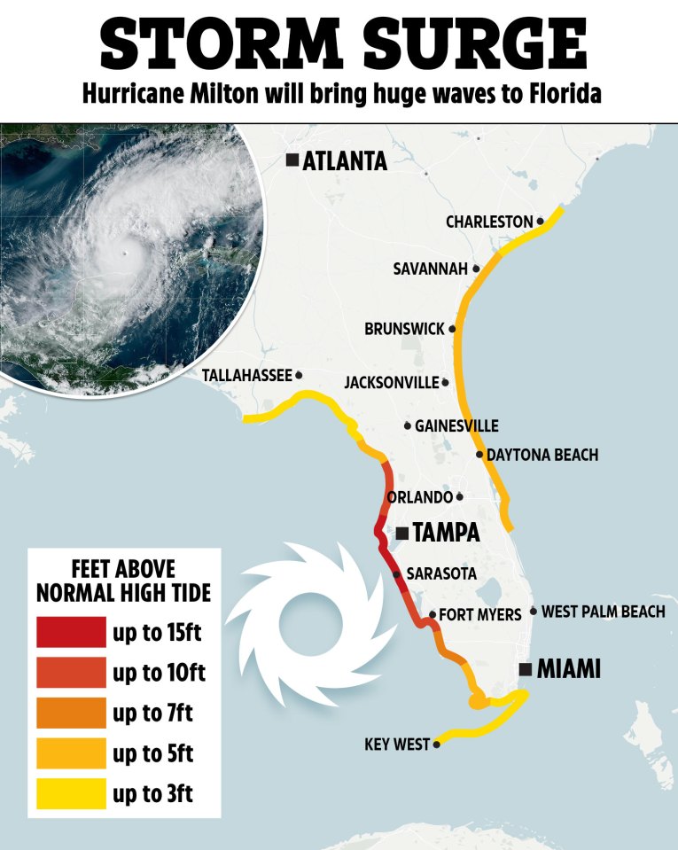 Hurricane Milton is to make landfall later tonight