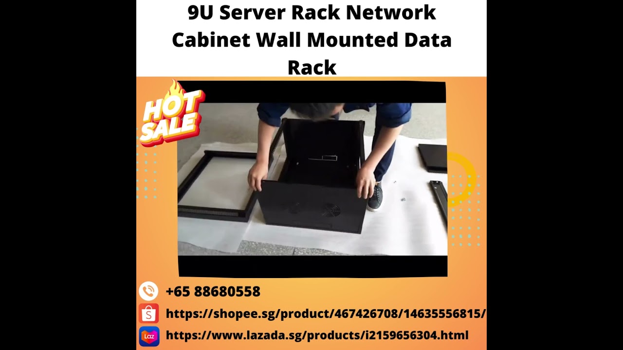 9U Server Rack Network Cabinet Wall Mounted Data Rack