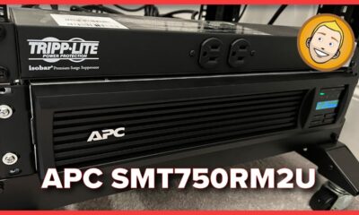 APC SMT750RM2U Smart UPS on my shallow server rack