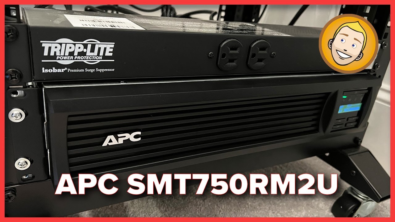 APC SMT750RM2U Smart UPS on my shallow server rack