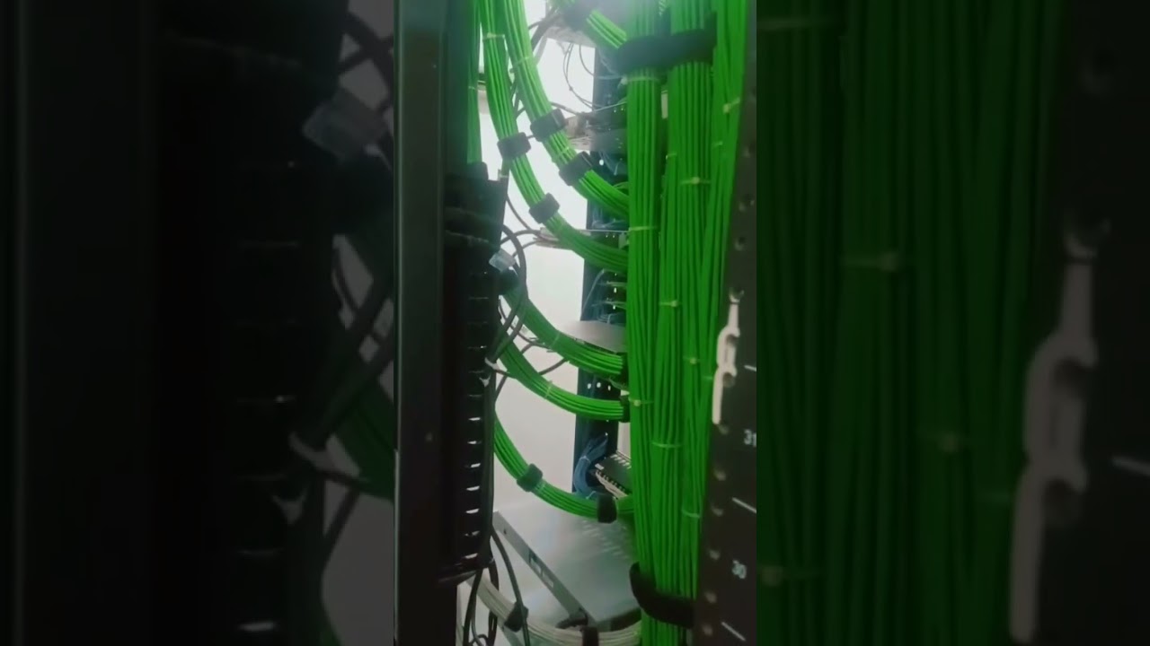 Network cable management and 42U server rack installation for office setup  Asad Network Solution