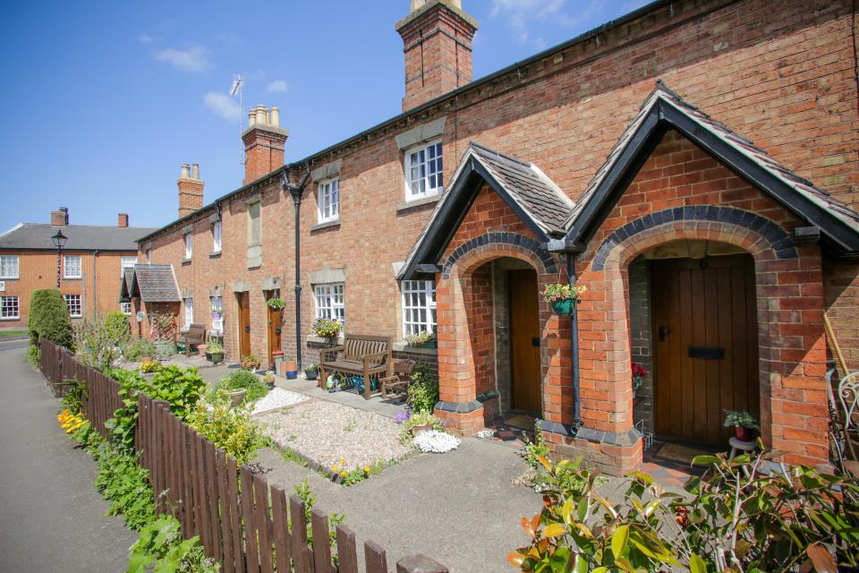 Pretty houses line the streets of the village