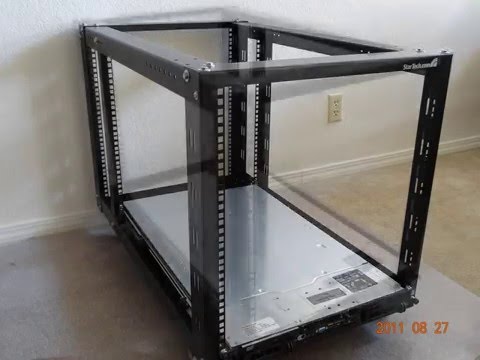 startech 19 inch 12u open server rack frame