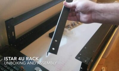 iStarUSA 4-Post Open Frame Rack (4 RU)  Server Rack Assembly