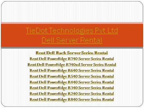 Rent Dell Server and Storage Price | Dell Server and Storage Rental Cost