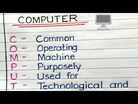 Full Form Of Computer 🖥 In English ll Computer Full Form ll