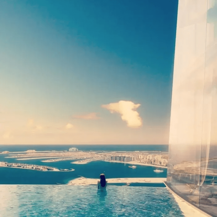 The world's highest infinity pool should provide some relief from the heat