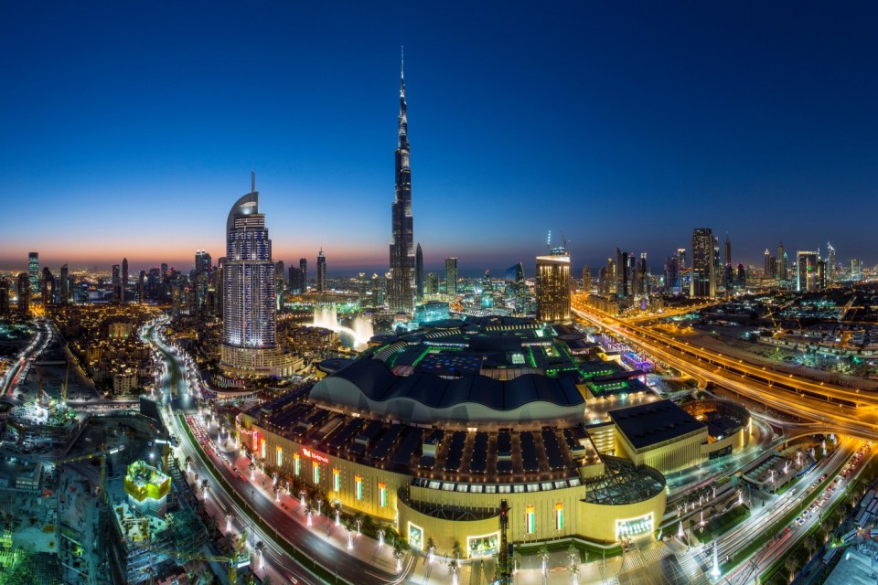 This view looks over the Dubai Mall